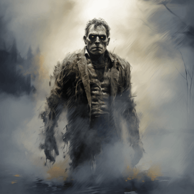 "Frankenstein" original gothic horror creature source.
